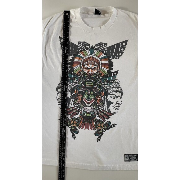 Large Hustle Gang Native American T-Shirt - Picture 6 of 7